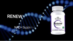 Nutriveda Renew NAD+ Supplement - Potent NAD+ Enhancer for Anti-Aging Support, Enhanced Cognitive & Cellular Health, Optimal Wellness | Vitality & Longevity | 30 Capsules