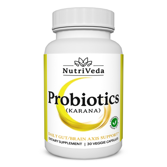 Nutriveda Probiotics: Empowering Digestive & Personal Strength with Top-Rated Probiotic Supplement | Ideal for Both Men & Women | 30 Capsules